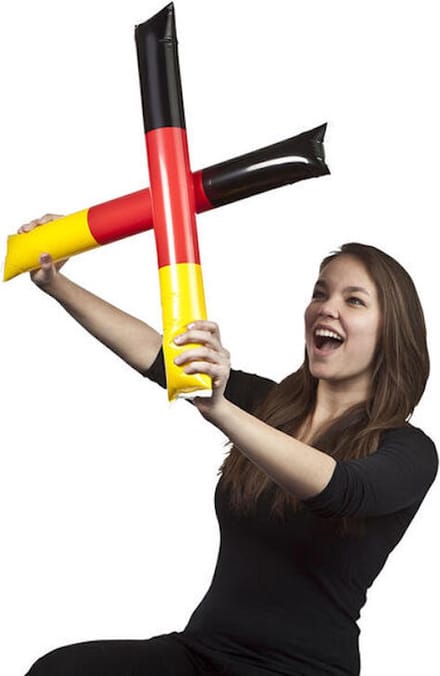 Repus - 2x SET van 2 stuks - Opblaasbare Cheering Sticks - België - Inflatable Clapper Sticks - Belgium - Belgique - Voetbal - Rode Duivels - Support België