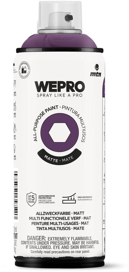 Spuitbus Paars Los Angeles Mat MTN WEPRO ALL-PURPOSE PAINT 400ML