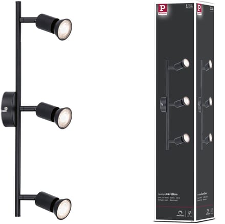 Spotlight Carolina GU10 230V max. 3x10W dimbaar Zwart mat