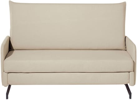 BELFAST - Slaapbank - Beige - Polyester