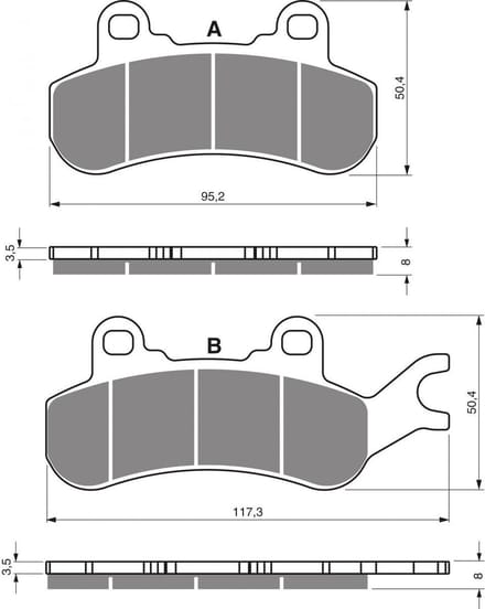 plaat de frein goud fren pour quad can-am 976 defender 2016 avg neuf