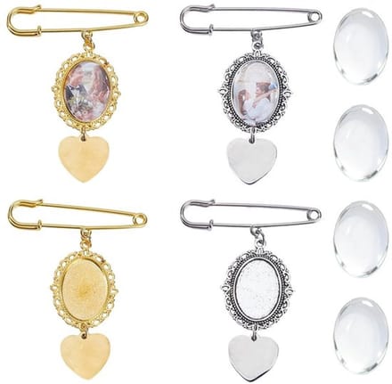 Dailygoods- Foto Charm Kanten Frame - Bruiloft Charm - 4 Stuks