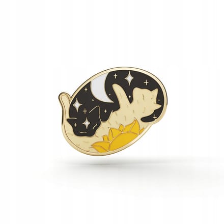 Pinets Night and Day Cats - Metalen Pin - 2,7 cm - 1,8 cm