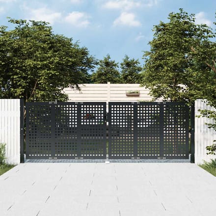 Vidaxl Portail de Jardin, Anthracite, 300X150 Cm, Acier
