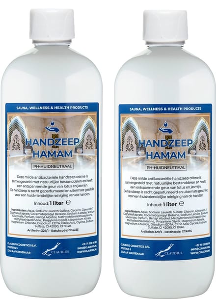 Handzeep Hamam 1 liter - set van 2 stuks