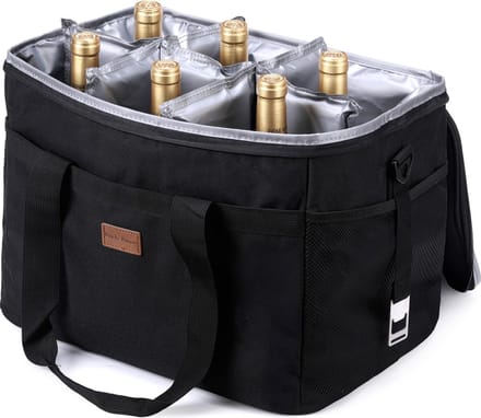 Packaway 4 Laags Geïsoleerde Koeltas - Lunchtas 30 liter - Zwart - Inclusief Divider