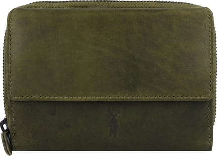 Jack Kinsky Risör Portemonnee RFID-bescherming Leer 14 cm - Jongens - Horizontaal - grün