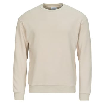 JACK & JONES Bradley sweat crew regular fit - heren sweatshirt katoenmengsel met O-hals - beige