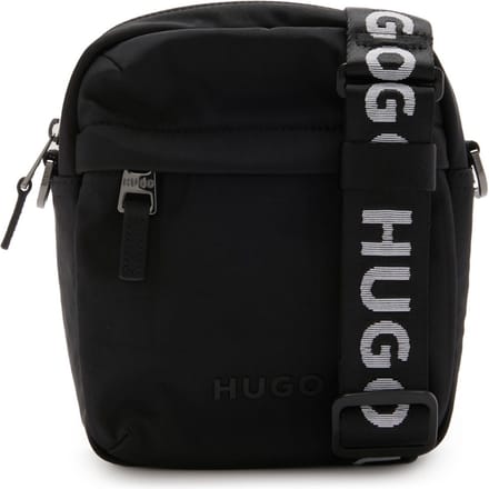 HUGO Schoudertas Luka Reporter with Zip Black Zwart