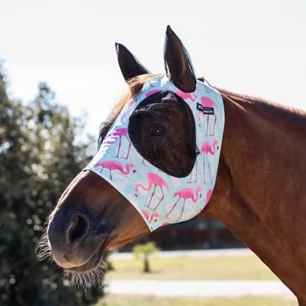 Vliegenmasker voor paard van lycra met oorkap Pro-Tech