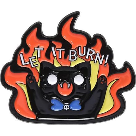 1 Épinglette en Émail Chat Joyeux Pleurant Pouce Levé, Badges Animaux Mignons One-size
