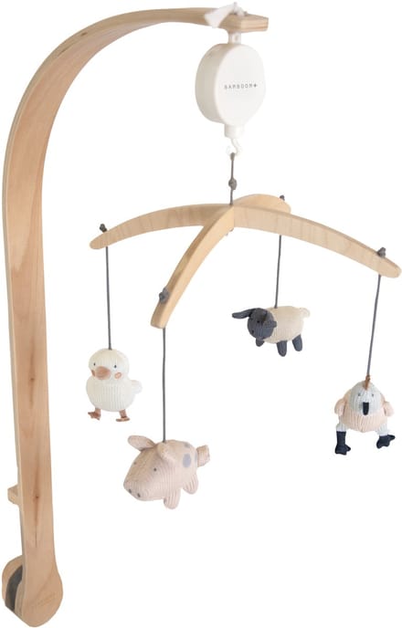 Bamboom Houten Muziekmobiel - The Farm