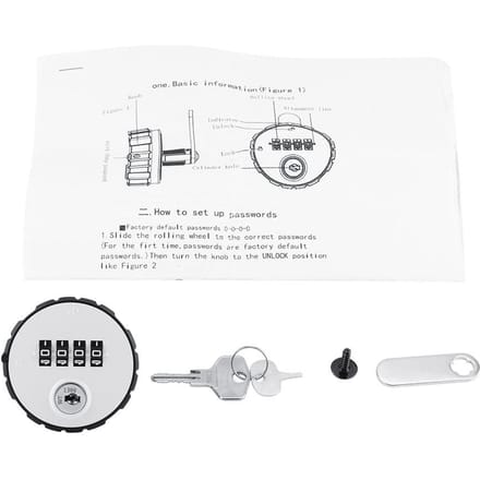 Digitale Zinklegering Code Combinatie Cam Kast Handig Wachtwoord Kluis Slot met Sleutels 20mm white
