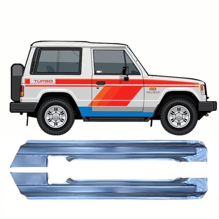 Volledige dorpel voor Mitsubishi Pajero 1982-1992 / Links + Rechts / Set