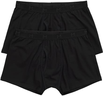 Men Plus - Heren - Heupbroek FLEXLASTIC® buikfit set van 2 onderbroek - Zwart - Maat L