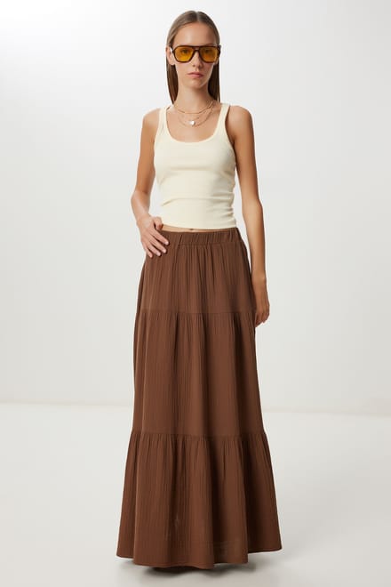 Hoge Taille A-Lijn Maxirok