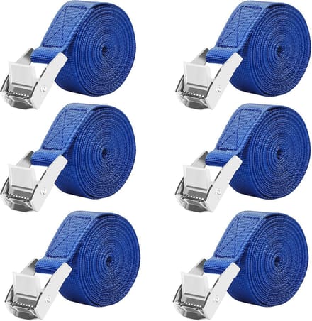 Verstelbare spanselen set van 4 - 2.5 m lang - Belastbaar tot 250 kg