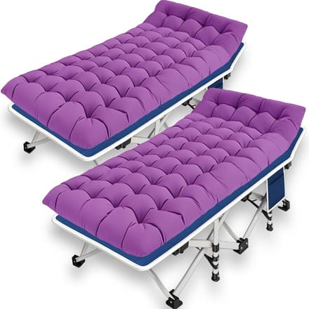 Opvouwbaar kampeerbed met comfortabele matras voor 2 personen