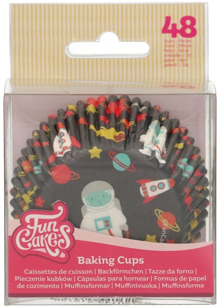 FunCakes Baking Cups - Ruimte - 48 Stuks - Cupcake Vormpjes Papier