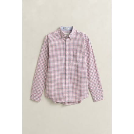 Gant Overhemd Classic Poplin Check Button-Down Rose Red / male