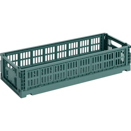 HAY Kleurkrat Mand Mini Langwerpig - HAYCrateDarkGreen