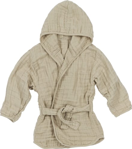 Meyco Baby Uni badjas - pre-washed hydrofiel - sand - 98/104
