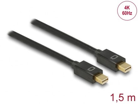 DeLOCK Mini DisplayPort kabel - 4K / zwart - 1,5 meter