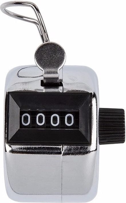 Handteller Metaal 5 cm - 3x - Telapparaat - Telmechanisme - Telrol - Telmachine - Handtelmachine