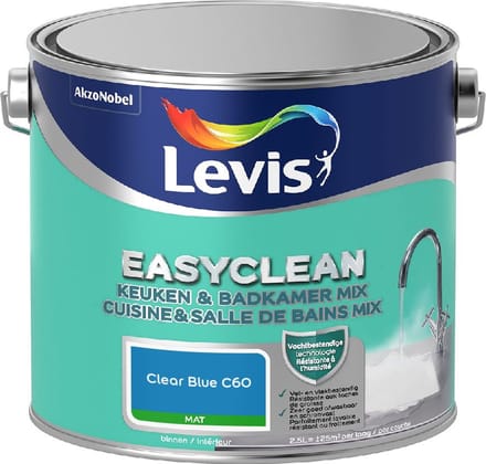 Levis - Easyclean Keuken & Badkamer Mix - Clear Blue C60 - Mengverf - 2,5 L