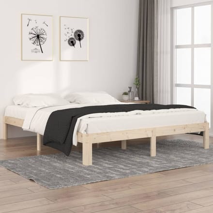 vidaXL - Bedframe - massief - grenenhout - 160x200 - cm