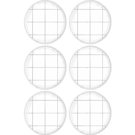 Set van 6 borden Grid keramiek | Hermia