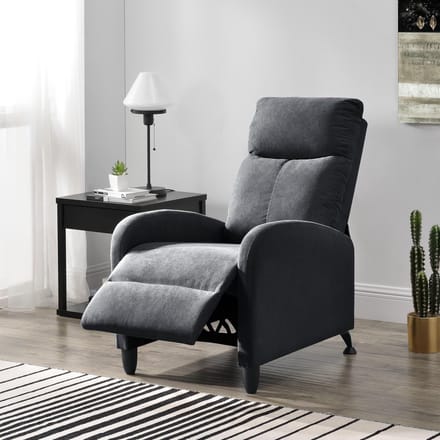 Verstelbare relaxfauteuil 102x60x92 cm stof donkergrijs
