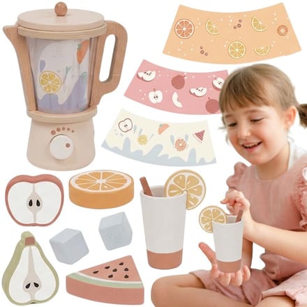 Tooky Toy Kitchen Blender With Accessories - 18 Pieces - UNI