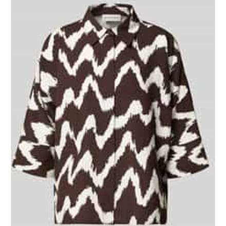 Blouse van viscosemix met 3/4-mouw model 'FAWEN'