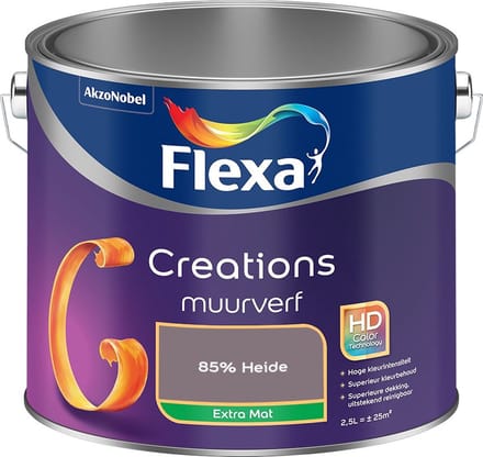 Flexa - Creations Muurverf Extra Mat - 85% Heide - Mengverf - 2,5 L