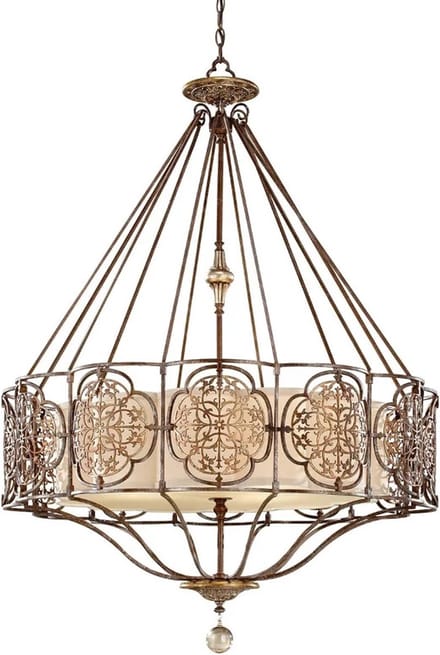 Feiss LED Kroonluchter | 4X E27 Max 60W | Dimbaar | British Bronze/Oxidized Bronze