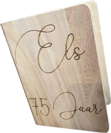 Spaarpot hout - spaarpot - boekvorm - hout - gepersonaliseerd