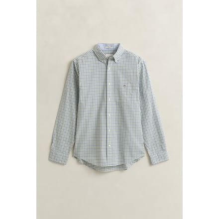 Gant Overhemd Classic Poplin Check Button-Down Herb Green / male