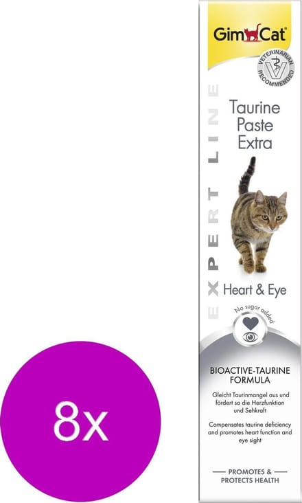 Gimcat Taurine Pasta - Kattensnack - 8 x 50 g