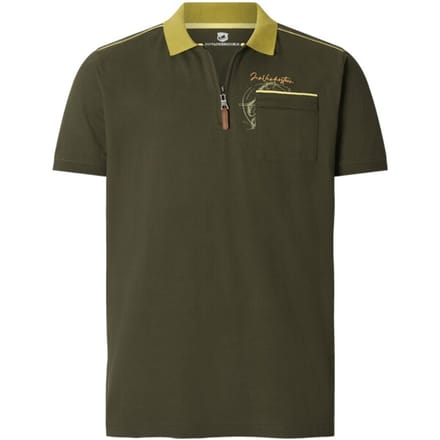 Jan Vanderstorm herren Poloshirt - 52/54 - olijf - Plus Size