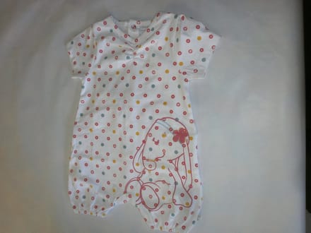 combi wit stip  noukie's  1jaar 80 meisje