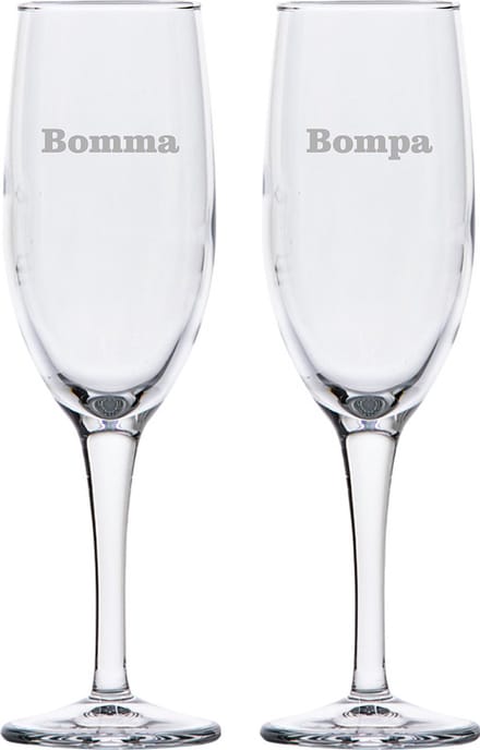 Champagneglas gegraveerd - 16,5cl - Bomma-Bompa