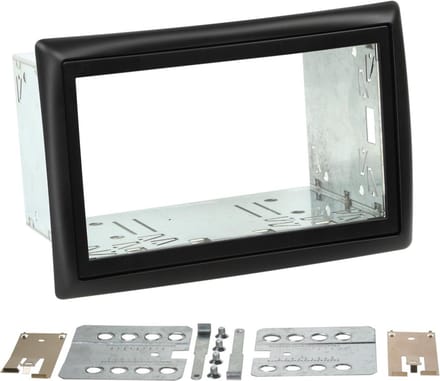 2-DIN Paneel geschikt voor Renault Mégane 2002-2010 - kleur: Zwart