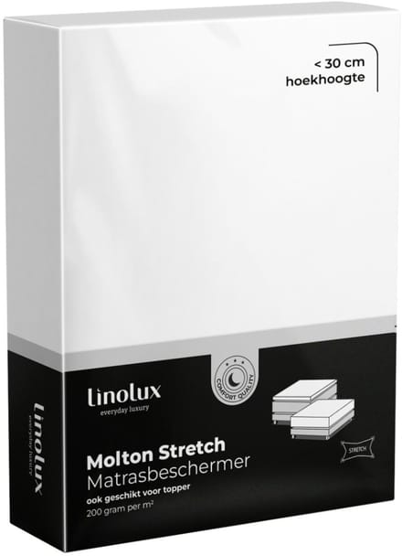 Linolux Molton Hoeslaken Stretch Basic (topper) 80x200-100x220