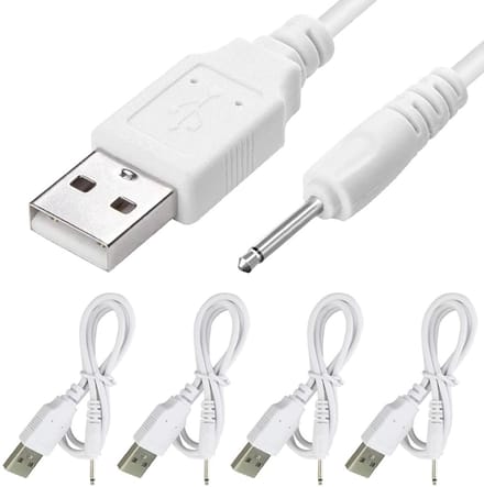 Allecto - USB naar DC 2.5mm Oplaadkabel 30cm - 4 Stuks Snelle Oplaadadapter