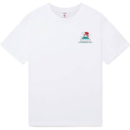 T-shirt Korte Mouw Casablanca MONTAGNE ONDULEE TSHIRT WHITE