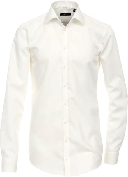 VENTI modern fit overhemd - mouwlengte 72 - beige - Strijkvrij - Boordmaat: 41 (EU maat: L)