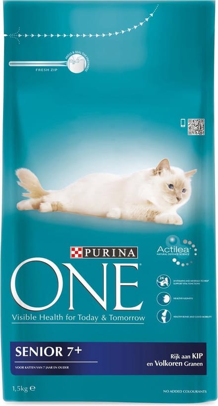 1x Purina One - Senior Kip & Verse Groenten - Kattenvoer Droogvoer - 1,5 kg