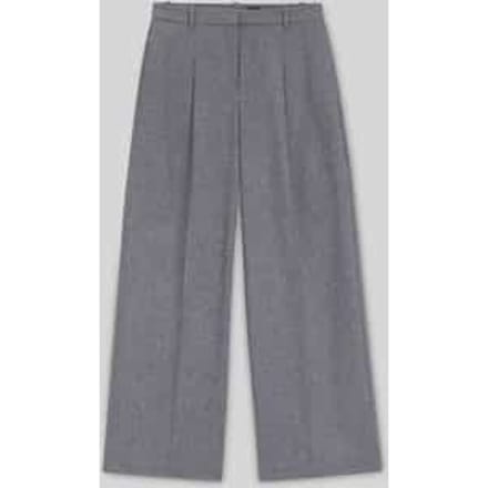 Wide Leg Bundplooibroek van wol-lyocellmix