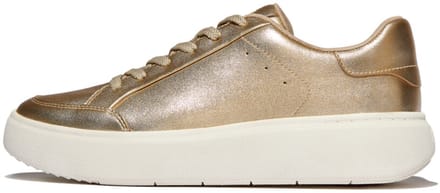 FitFlop FitFlop Rtg Metallic-Leather Sneakers GOUD - Maat 43